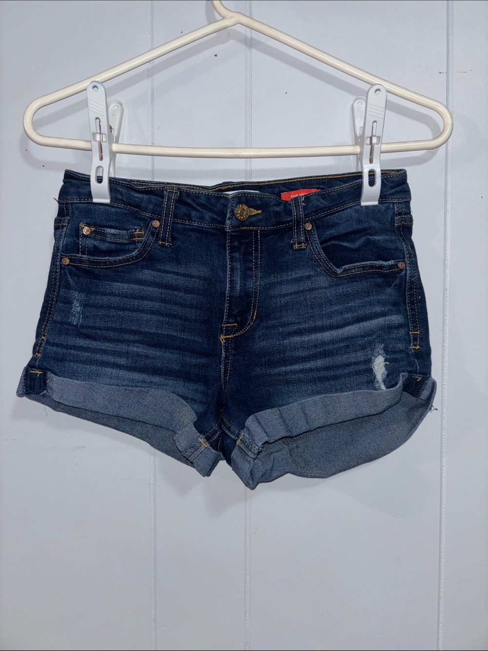 Celebrity Pink Rolled Cuff Denim Shorts
